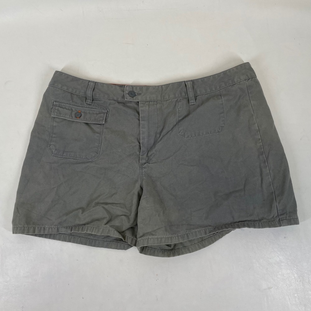GH Bass & Co Womens 14 Gray Cotton Utility Cargo Shorts